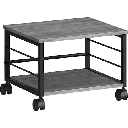 Lorell Underdesk Mobile Machine Stand, 150lb Capacity, 13.2" x 18.7" x 15.7", Charcoal LLR60262